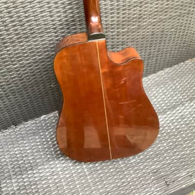 Fender San Miguel 1990-1992 lefthand left handed lefty with cutaway and stratocaster head image 6