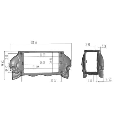 Electric Guitar or Bass Humbucker Pickups Cover Frame Flat Top Pickup Mounting Rings image 3