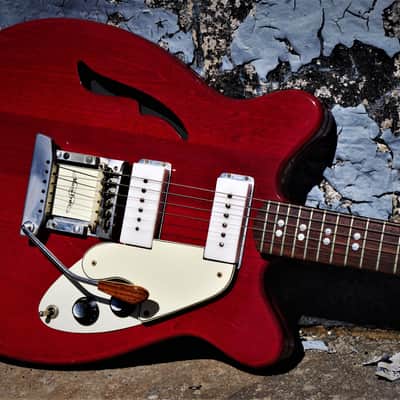 Micro-Frets Spacetone 1971 Red Transparent. VERY RARE. Excellent Guitar. MicroFrets custom guitar. image 1