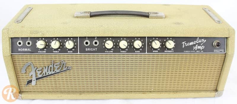 Fender Tremolux 6G9-B 30-Watt 2x10" Piggyback Guitar Amp 1960 - 1963 image 5