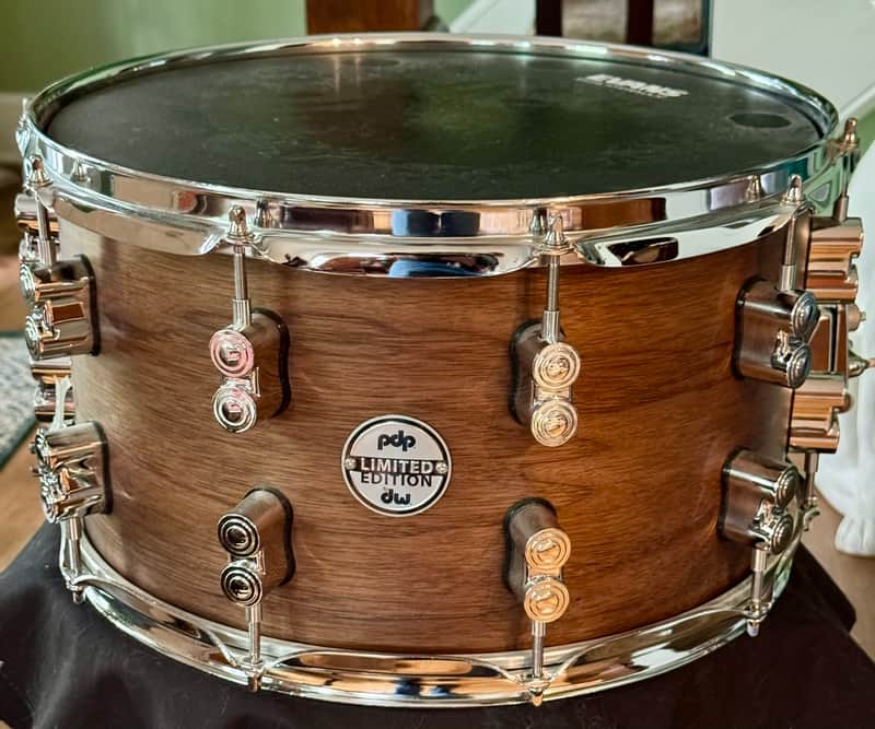 PDP by DW Limited Edition Snare Drum 8 x 14" 20 Ply Maple/Walnut 10 Lugs image 1
