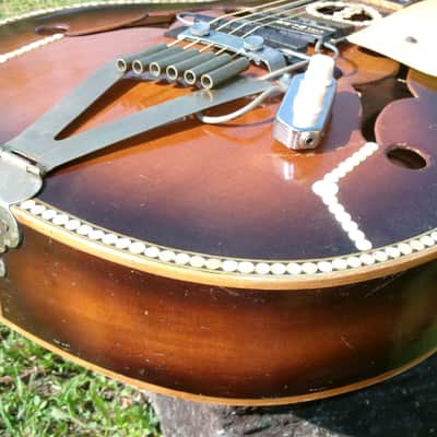 Ultra Rare 1950s Harmony No.1007 Archtop "Made in Occupied Japan" by Kasuga with Vintage Guyatone Pickup image 15