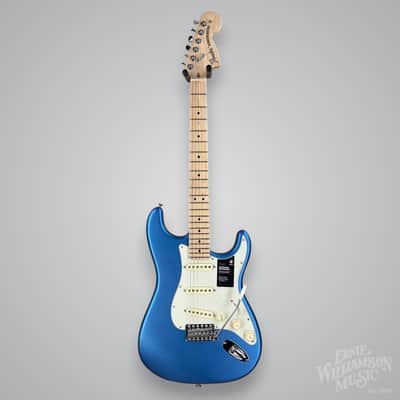 Fender American Performer Stratocaster with Maple Fretboard 2022, Satin Lake Placid Blue, 7.8 lbs image 4