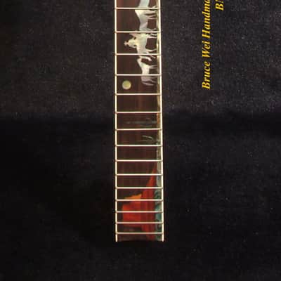 Handcrafted 5 String Banjo Neck, Solid Mahogany & Hard Maple CowBoy Inlay, Heel Carved, Bruce Wei BN-2021 image 3