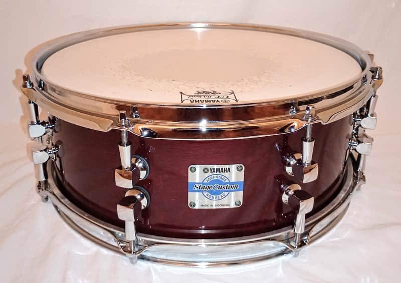 YAMAHA CUSTOM MODIFIED ADVANTAGE NOUVEAU SNARE DRUM - BURGUNDY LACQUER-FREE SHIP TO CUSA! image 1