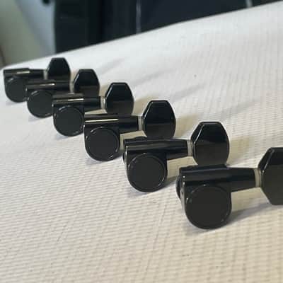 2010's Indonesian Era Ibanez RG & S Series Black Dual Pin Tuning Pegs Tuners 6 In LIne image 1