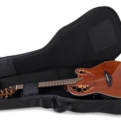 Ovation Mid/Deep Bowl & 12-String Guitar Gig Bag w/ Back Strap - Black image 14