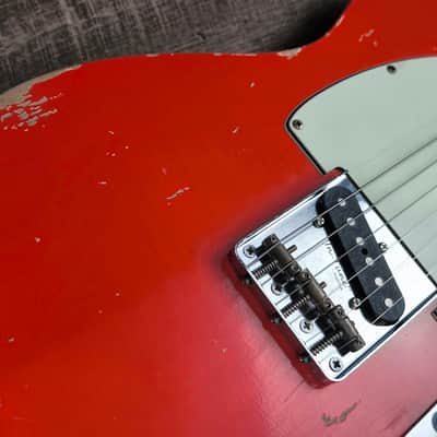 MyDream Partcaster Custom Built - Fiesta Red Relic'Art Bare Knuckles image 6