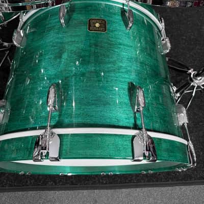 ~NEW!~ Gretsch USA Custom 4-Piece 10/12/16/22 Drum Kit Set in Caribbean Blue Gloss Lacquer with Square Badges image 5
