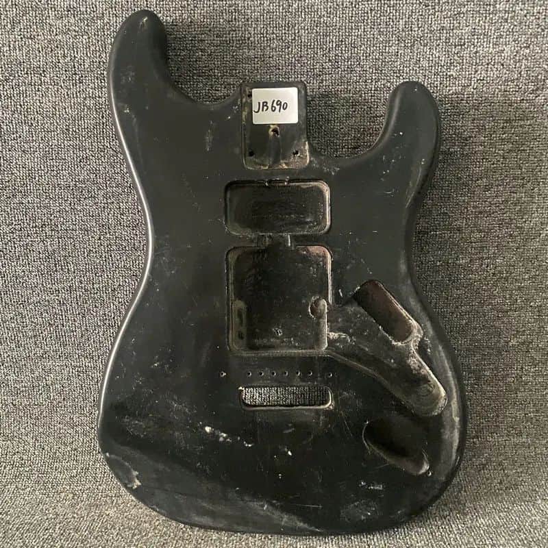 Black Basswood DIY Project Guitar Strat Style Body image 1