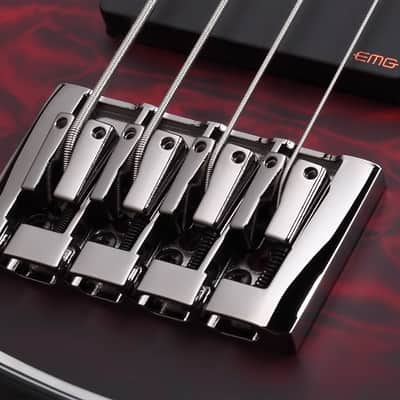 Schecter Hellraiser Extreme-4 Crimson Red Burst Satin CRBS Electric Bass - New - Free Gig bag image 5