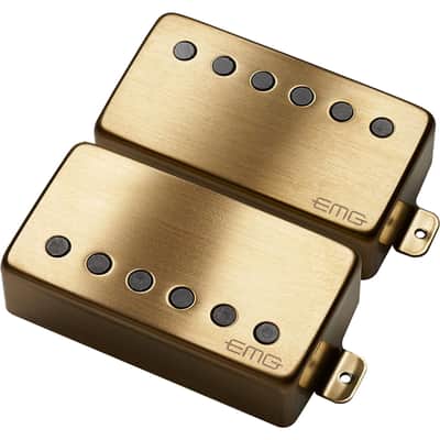 EMG JH James Hetfield Electric Guitar Pickup Set, Brushed Gold image 1