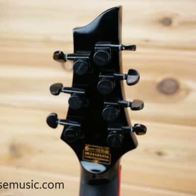 Schecter Sunset-7 Red Dawn - Gloss Black image 13