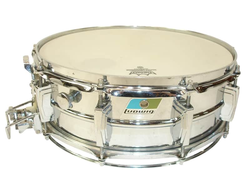 Vintage Ludwig 410 Super-Sensitive Chrome 14"x5" Snare Drum image 1