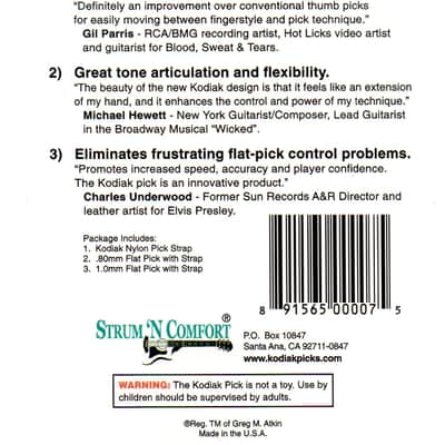 Thumb Pick - Kodiak Crossover Thumb Pick dual pack with free Artist Signature Picks image 3