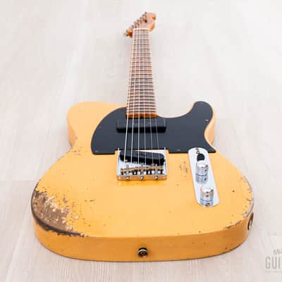 2023 Fender Custom Shop 1952 Telecaster Streamlined U Heavy Relic Butterscotch Blonde w/ P-90, Case, CoA, Lightweight Ash image 9