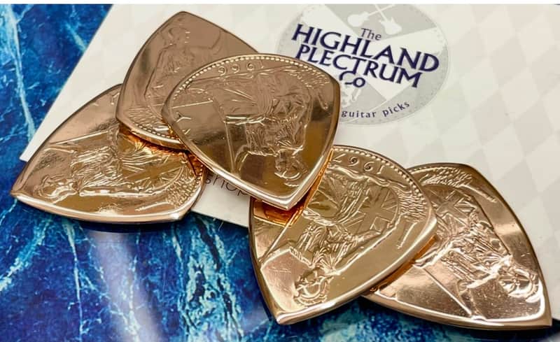 *Special Offer 20% Discount* Two (2) Queen Elizabeth 1966 Penny Coin Guitar Picks. image 1
