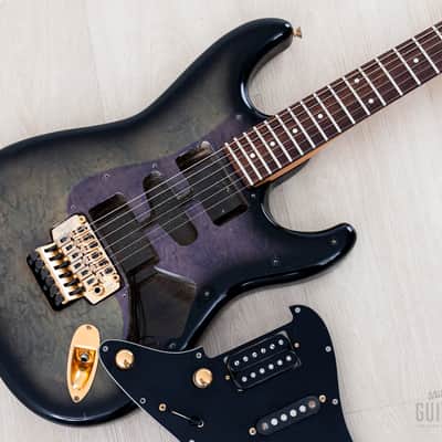 1990 Fender Pro Feel Stratocaster STR-680 SSH Blueberry Sunburst w/ Floyd Rose, Japan MIJ Fujigen image 21