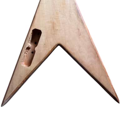 HH Mahogany Wood DIY Project Guitar Flying V Style Body image 3