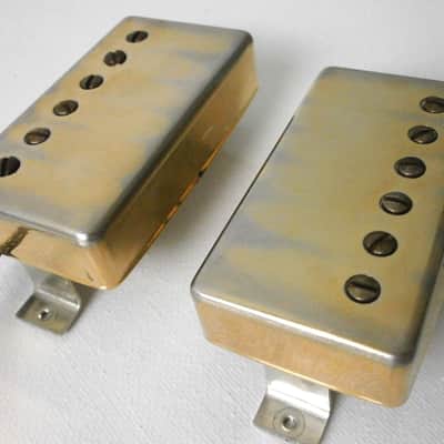 AGED Relic Humbucker PAF pickups GOLD PLATED 1958 1959 1960 Vintage P.A.F. LP SG 50s image 3
