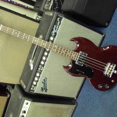 Gibson Lefty Bass Guitar EBO USA 1960s cherry Red image 1