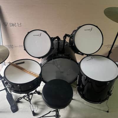 Rocket Music A rocket star 2018 - 5 Piece 22in Drum Kit In Black image 1