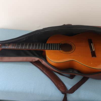 Vintage 1980s Acoustic Guitar Regular Dreadnought Size Case Brown Pleather Brown Gig Bag Heavy Duty Soft Leather Tearproof Workhorse Well Made 40 x 15 x 4 image 2