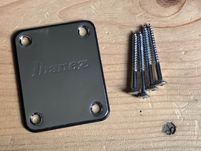 Ibanez Joe Satriani JS100 Guitar Neckplate and Screws image 1