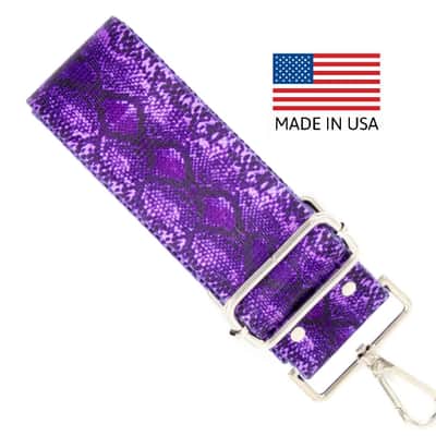 Guitar Strap | Handbag Strap |  Purple Snakeskin image 1