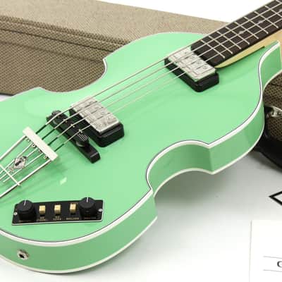 Hofner 500/1 Gold Label Violin Bass Surf Green B-Stock image 3