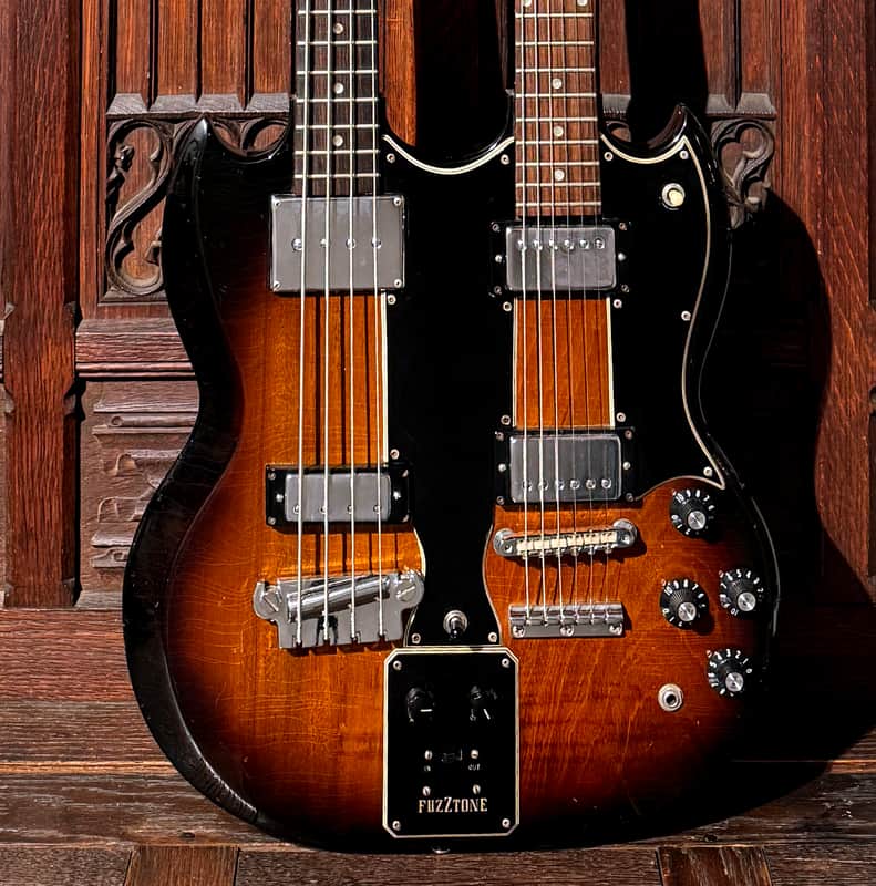 RARE 1966 Gibson EBSF-1250 Double Neck Guitar | Bass. With Fuzztone! Sunburst EDS-1275 image 1