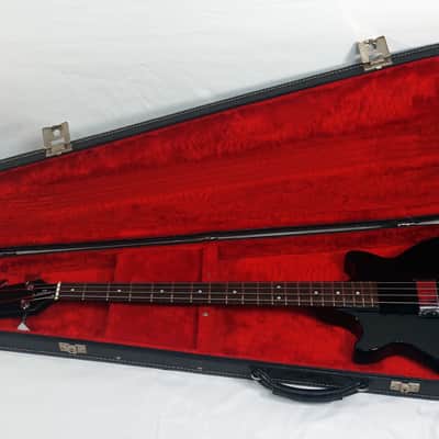 The Pearl Guitar Co. Export Bass Genesis Shape Vintage 1970s Matsumoku Japan Black 70s image 11