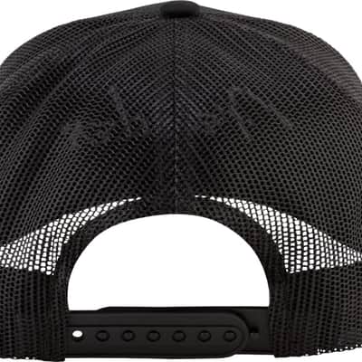 Genuine Fender Guitars Silver Thread Logo Snapback Trucker Hat, Black, One Size image 3