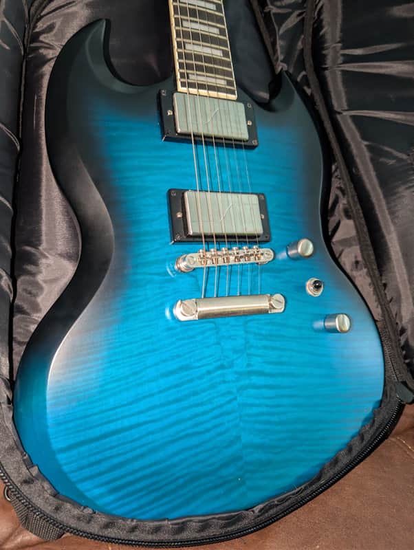 Epiphone SG Prophecy 2021 - Blue Tiger Aged Gloss image 1