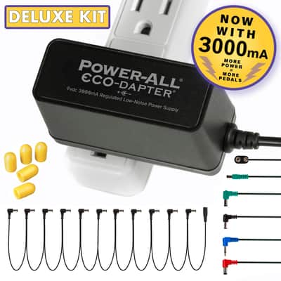 Power-All® ECO-Dapter® DELUXE KIT - *3000mA* Pedal Power Supply System image 1