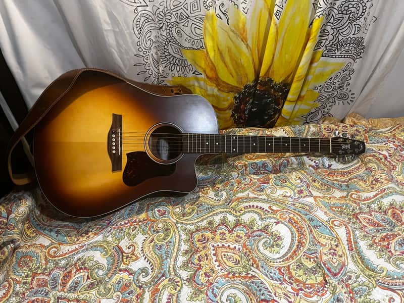 Seagull Entourage Autumn Burst CW QIT Acoustic Electric Guitar image 1