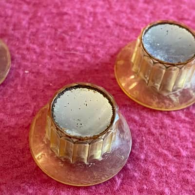 1960's vintage Kay gold knobs for archtop jazz ll old kraftsman galaxy truetone speed demon red devil aristocrat  K-300 image 4
