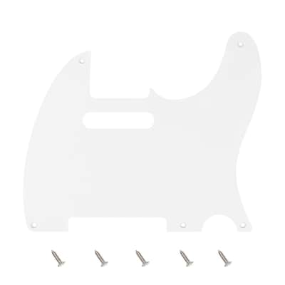 Vintage Original '51–'59 5-Hole Tele Pickguard 1.5mm/0.059inch Thickness Straight Edge 1 Ply Tele Scratch Plate for USA/Mexican Vintage Style Fender Tele Telecaster JT/HB-19 White image 1