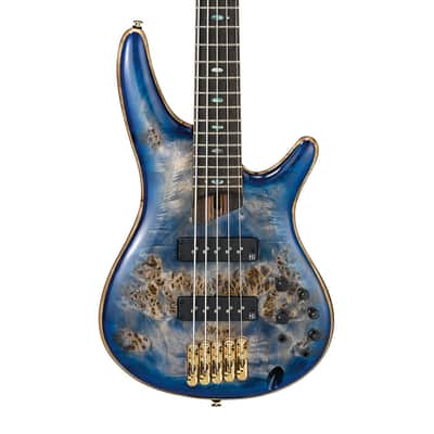 Used Ibanez SR2605CBB SR Premium 5-Str Electric Bass - Cerulean Blue Burst image 1