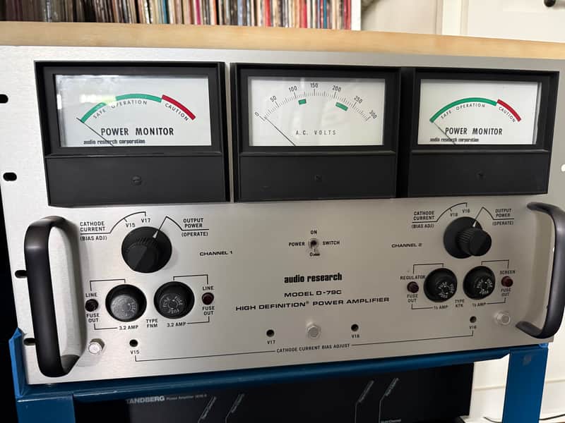 Pair Audio Research D-79c stereo tube amplifiers image 1