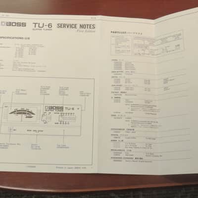 Boss TU-6 Service Notes [Three Wave Music] image 2