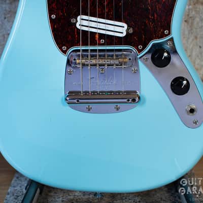 2006 Fender Japan Mustang 65 Vintage Reissue Daphne Blue Seymour Duncan humbucker offset guitar CIJ image 12