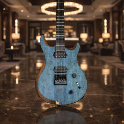 Jericho Guitars Edge 6 NT Evertune Royal Blue Spalted Maple 2026 - Open-Pore image 1