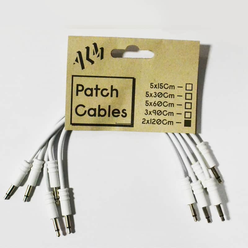ALM Busy Circuits ALM-PC001x120 Eurorack Patch Cables (2 x 120cm) - White image 1