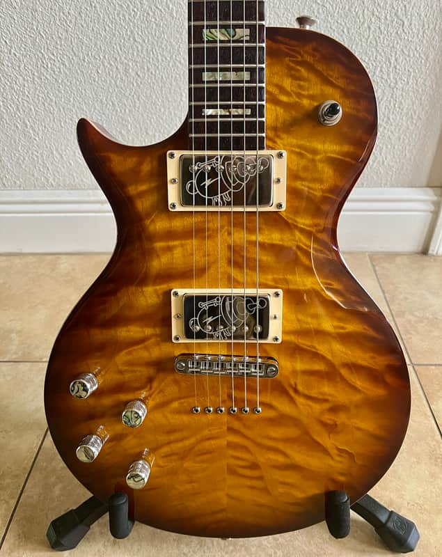 Left Handed Carvin CS6 California Single Cut Carved Top - Quilted Honey Burst Finish image 1