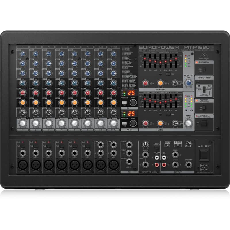 Behringer Europower PMP1680S 10-channel 1600W Powered Mixer image 1
