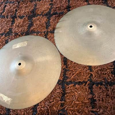 Vintage 1960s-1970s Avedis Zildjian Hi-Hats 14" Cymbals '60s '70s Hi Hat Set image 1