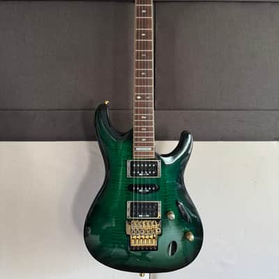 1993 Vintage Ibanez S540FM Royal Green Sunburst MIJ image 3