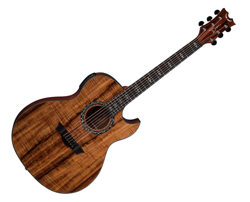 Dean EX-KOA Exhibition Koa Thinline Cutaway Acoustic-Electric Guitar Natural image 1