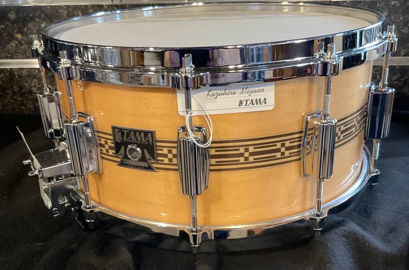 Tama AW-456 50th Limited Mastercraft Artwood Reissue 14x6.5" Snare Drum 2024 - Present - Birch with Center Wood Inlay image 1